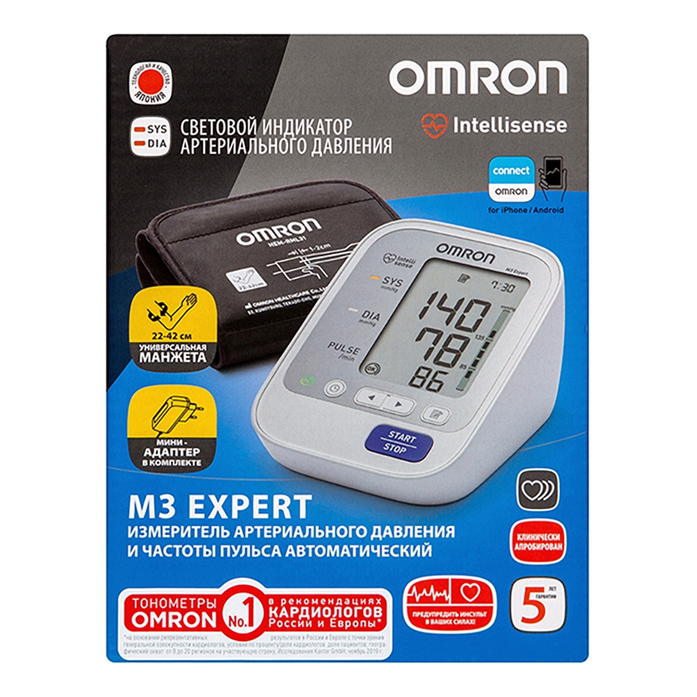 Тонометр OMRON M3 Expert (HEM-7132-ALRU) , модель Тонометр, штрих-код  4015672108356